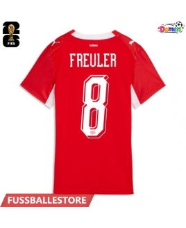 Günstige Schweiz Remo Freuler #8 Heimtrikot Damen WM 2026 Kurzarm